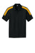 Sport-Tek ST104 Mens Competitor United Short Sleeve Polo Shirt Black/Gold Flat Front