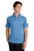 Sport-Tek ST104 Mens Competitor United Short Sleeve Polo Shirt Carolina Blue/White Model Front