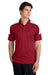 Sport-Tek ST104 Mens Competitor United Short Sleeve Polo Shirt Deep Red/White Model Front