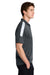 Sport-Tek ST104 Mens Competitor United Short Sleeve Polo Shirt Iron Grey/White Model Side