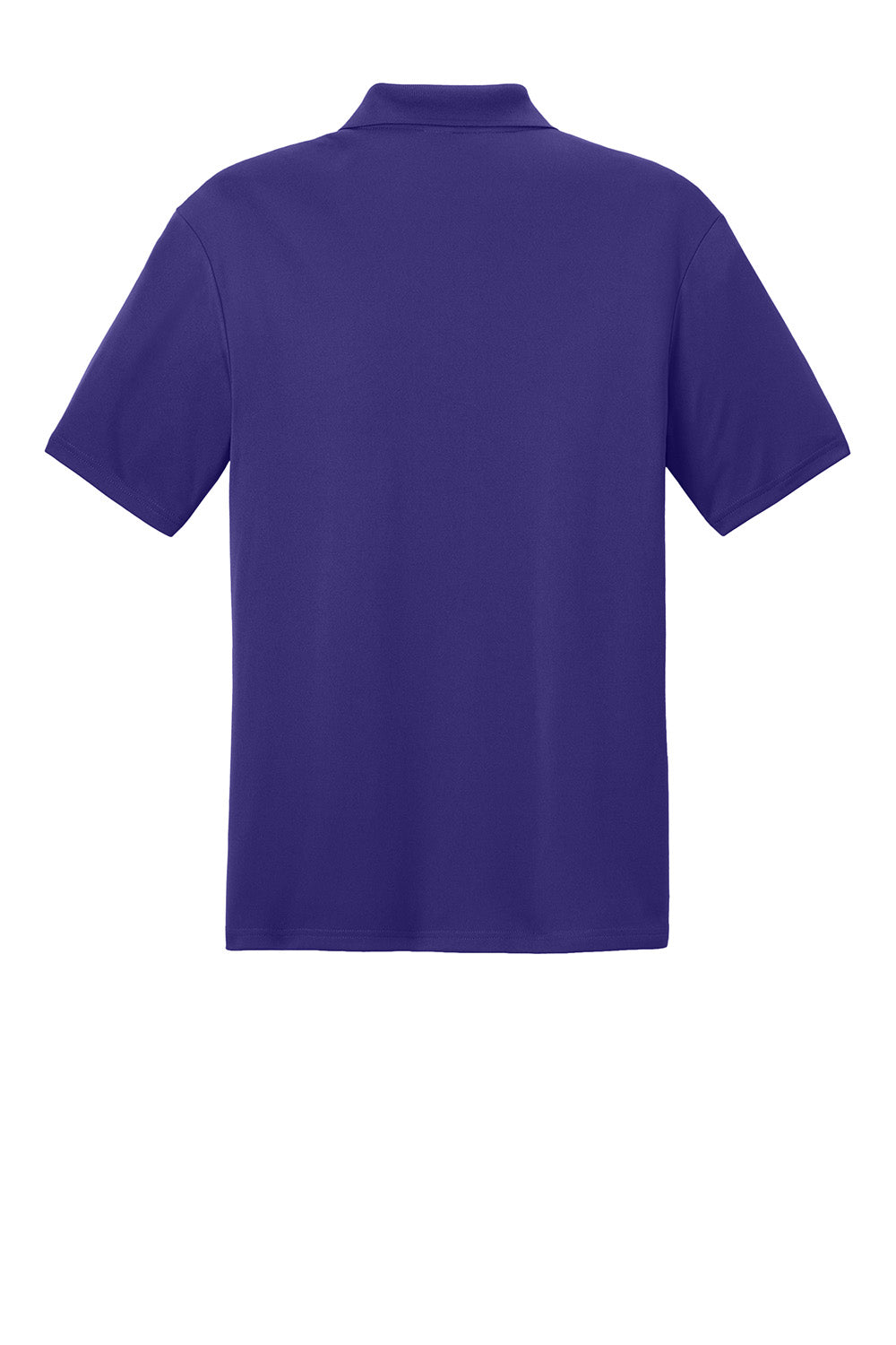 Sport-Tek ST104 Mens Competitor United Short Sleeve Polo Shirt Purple/White Flat Back