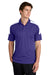 Sport-Tek ST104 Mens Competitor United Short Sleeve Polo Shirt Purple/White Model Front