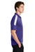 Sport-Tek ST104 Mens Competitor United Short Sleeve Polo Shirt Purple/White Model Side