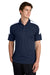 Sport-Tek ST104 Mens Competitor United Short Sleeve Polo Shirt True Navy Blue/White Model Front