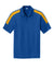 Sport-Tek ST104 Mens Competitor United Short Sleeve Polo Shirt True Royal Blue/Gold Flat Front