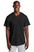 Sport-Tek ST220 Mens Tough Mesh Moisture Wicking Short Sleeve Jersey Black Model Front