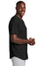 Sport-Tek ST220 Mens Tough Mesh Moisture Wicking Short Sleeve Jersey Black Model Side