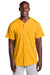 Sport-Tek ST220 Mens Tough Mesh Moisture Wicking Short Sleeve Jersey Gold Model Front