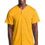 Sport-Tek Mens Tough Mesh Moisture Wicking Short Sleeve Jersey - Gold