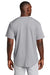 Sport-Tek ST220 Mens Tough Mesh Moisture Wicking Short Sleeve Jersey Silver Grey Model Back