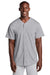 Sport-Tek ST220 Mens Tough Mesh Moisture Wicking Short Sleeve Jersey Silver Grey Model Front