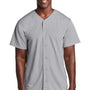 Sport-Tek Mens Tough Mesh Moisture Wicking Short Sleeve Jersey - Silver Grey