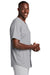 Sport-Tek ST220 Mens Tough Mesh Moisture Wicking Short Sleeve Jersey Silver Grey Model Side