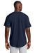 Sport-Tek ST220 Mens Tough Mesh Moisture Wicking Short Sleeve Jersey True Navy Blue Model Back