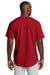 Sport-Tek ST220 Mens Tough Mesh Moisture Wicking Short Sleeve Jersey True Red Model Back