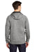 Sport-Tek ST225 Mens Electric Heather Moisture Wicking Fleece Hooded Sweatshirt Hoodie Black Electric Model Back