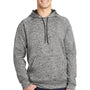 Sport-Tek Mens Electric Heather Moisture Wicking Fleece Hooded Sweatshirt Hoodie - Black Electric