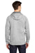 Sport-Tek ST225 Mens Electric Heather Moisture Wicking Fleece Hooded Sweatshirt Hoodie Silver Grey Electric Model Back