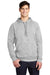 Sport-Tek ST225 Mens Electric Heather Moisture Wicking Fleece Hooded Sweatshirt Hoodie Silver Grey Electric Model Front