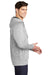 Sport-Tek ST225 Mens Electric Heather Moisture Wicking Fleece Hooded Sweatshirt Hoodie Silver Grey Electric Model Side