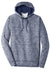 Sport-Tek ST225 Mens Electric Heather Moisture Wicking Fleece Hooded Sweatshirt Hoodie True Navy Blue Electric Flat Front