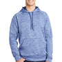 Sport-Tek Mens Electric Heather Moisture Wicking Fleece Hooded Sweatshirt Hoodie - True Royal Blue Electric