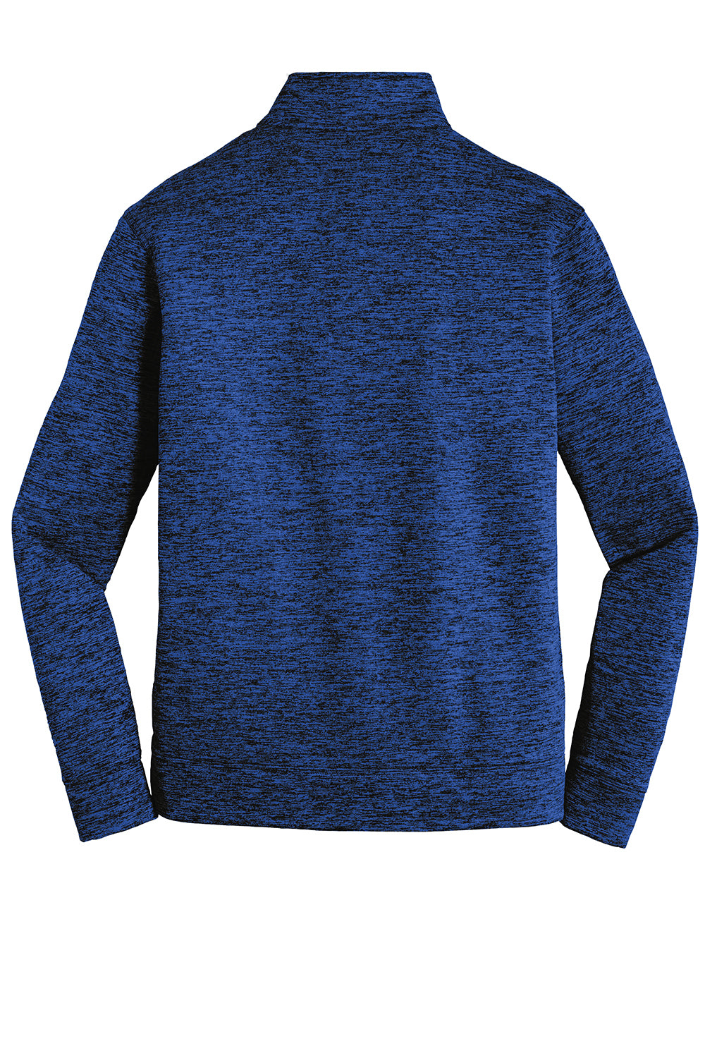 Sport-Tek ST226 Mens Electric Heather Moisture Wicking Fleece 1/4 Zip Sweatshirt Dark Royal Blue Electric Flat Back