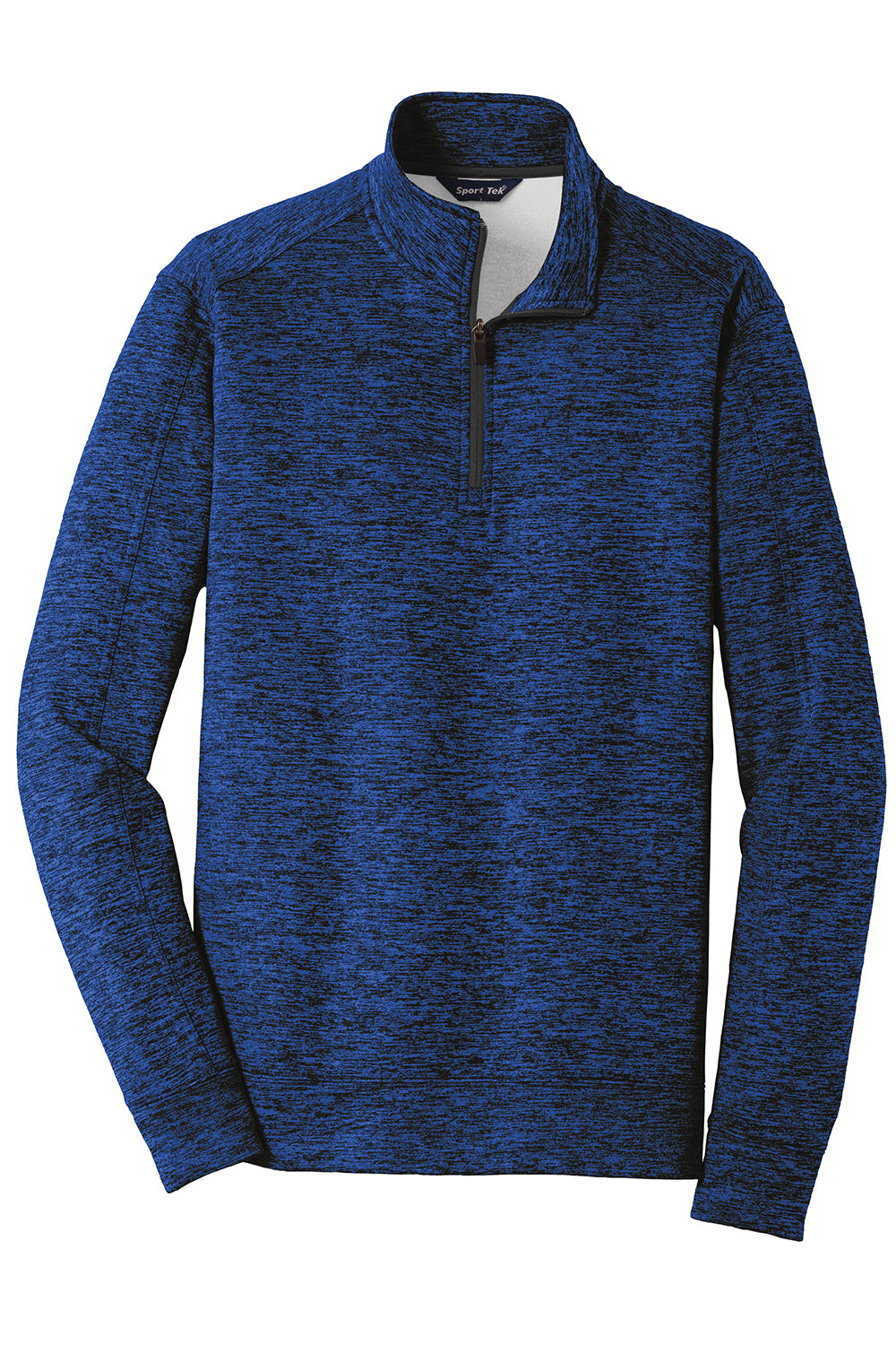 Sport-Tek ST226 Mens Electric Heather Moisture Wicking Fleece 1/4 Zip Sweatshirt Dark Royal Blue Electric Flat Front