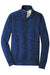 Sport-Tek ST226 Mens Electric Heather Moisture Wicking Fleece 1/4 Zip Sweatshirt Dark Royal Blue Electric Flat Front