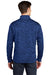 Sport-Tek ST226 Mens Electric Heather Moisture Wicking Fleece 1/4 Zip Sweatshirt Dark Royal Blue Electric Model Back