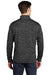 Sport-Tek ST226 Mens Electric Heather Moisture Wicking Fleece 1/4 Zip Sweatshirt Grey Black Electric Model Back