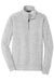 Sport-Tek ST226 Mens Electric Heather Moisture Wicking Fleece 1/4 Zip Sweatshirt Silver Grey Electric Flat Front