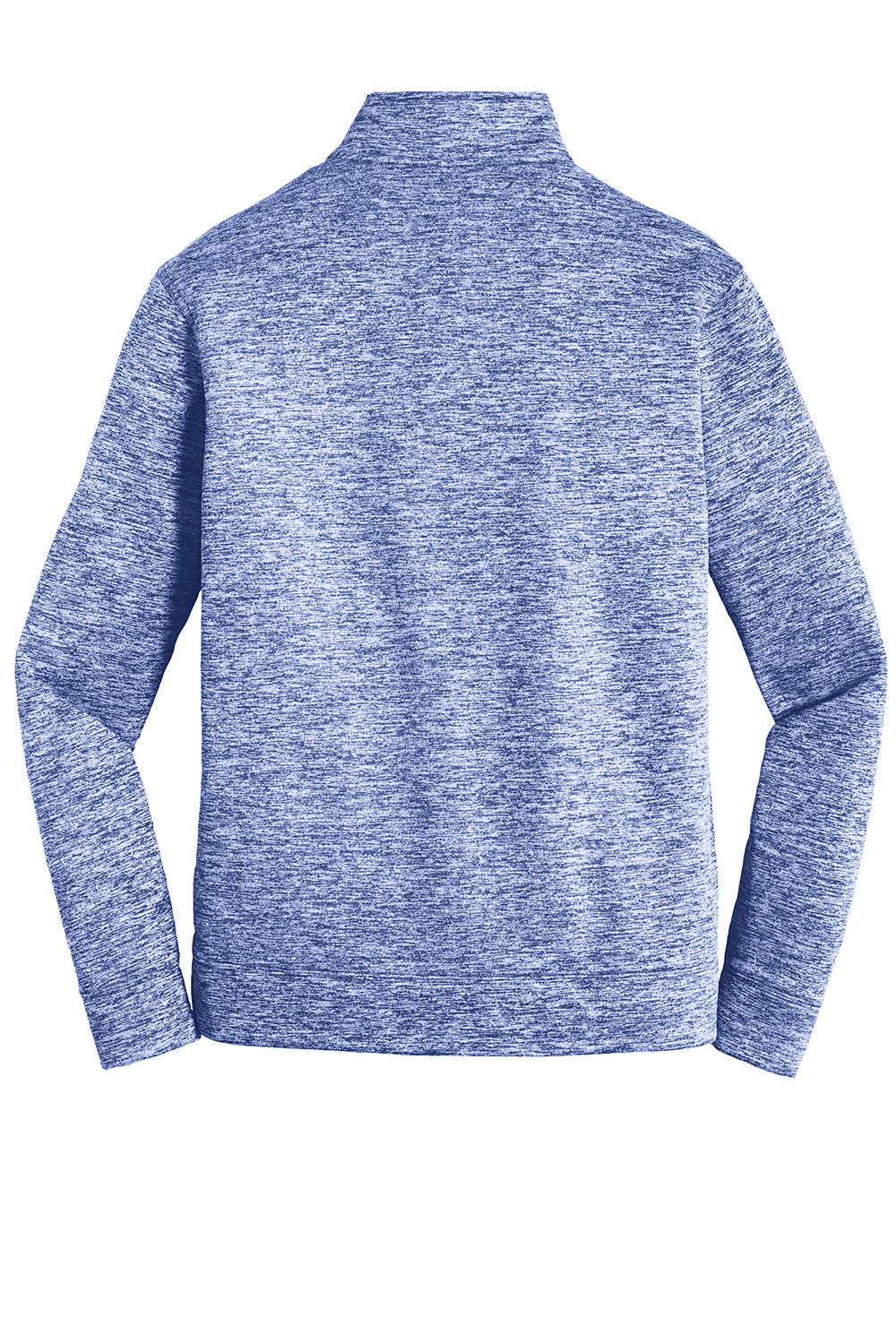 Sport-Tek ST226 Mens Electric Heather Moisture Wicking Fleece 1/4 Zip Sweatshirt True Royal Blue Electric Flat Back