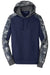 Sport-Tek ST231 Mens Sport-Wick Mineral Freeze Moisture Wicking Fleece Hooded Sweatshirt Hoodie True Navy Blue Flat Front