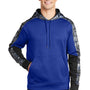 Sport-Tek Mens Sport-Wick Mineral Freeze Moisture Wicking Fleece Hooded Sweatshirt Hoodie w/ Pouch Pocket - True Royal Blue