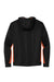 Sport-Tek ST235 Mens Sport-Wick Moisture Wicking Fleece Hooded Sweatshirt Hoodie Black/Deep Orange Flat Back