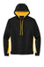 Sport-Tek ST235 Mens Sport-Wick Moisture Wicking Fleece Hooded Sweatshirt Hoodie Black/Gold Flat Front