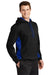 Sport-Tek ST235 Mens Sport-Wick Moisture Wicking Fleece Hooded Sweatshirt Hoodie Black/True Royal Blue Model 3q