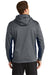 Sport-Tek ST235 Mens Sport-Wick Moisture Wicking Fleece Hooded Sweatshirt Hoodie Dark Smoke Grey/Navy Blue Model Back