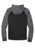 Sport-Tek ST236 Mens Sport-Wick Moisture Wicking Fleece Hooded Sweatshirt Hoodie Black/Dark Smoke Grey Flat Back