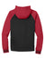 Sport-Tek ST236 Mens Sport-Wick Moisture Wicking Fleece Hooded Sweatshirt Hoodie Black/Deep Red Flat Back