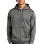 Sport-Tek Mens Sport-Wick Moisture Wicking Fleece Full Zip Hooded Sweatshirt Hoodie - Dark Smoke Grey