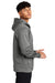 Sport-Tek ST238 Mens Sport-Wick Moisture Wicking Fleece Full Zip Hooded Sweatshirt Hoodie Dark Smoke Grey Model Side