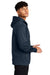 Sport-Tek ST238 Mens Sport-Wick Moisture Wicking Fleece Full Zip Hooded Sweatshirt Hoodie Navy Blue Model Side