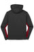 Sport-Tek ST239 Mens Sport-Wick CamoHex Moisture Wicking Fleece Hooded Sweatshirt Hoodie Black/Deep Red Flat Back