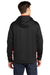 Sport-Tek ST239 Mens Sport-Wick CamoHex Moisture Wicking Fleece Hooded Sweatshirt Hoodie Black/Deep Red Model Back