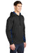 Sport-Tek ST239 Mens Sport-Wick CamoHex Moisture Wicking Fleece Hooded Sweatshirt Hoodie Black/True Royal Blue Model 3q