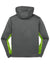 Sport-Tek ST239 Mens Sport-Wick CamoHex Moisture Wicking Fleece Hooded Sweatshirt Hoodie Dark Smoke Grey/Lime Shock Green Flat Back