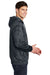 Sport-Tek ST240 Mens Sport-Wick CamoHex Moisture Wicking Fleece Hooded Sweatshirt Hoodie Dark Smoke Grey Model Side