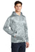 Sport-Tek ST240 Mens Sport-Wick CamoHex Moisture Wicking Fleece Hooded Sweatshirt Hoodie White Model 3q